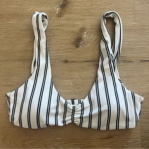 Tori Praver Swimwear Striped Bikini Top